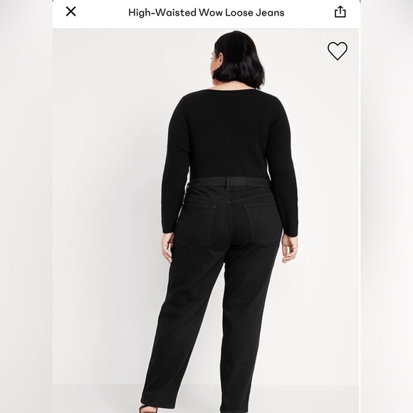 Old Navy Denim - Old Navy Women's High-Rise Wow Loose Balck Jeans